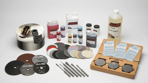 Production consumables — abrasives, polishing media and chemistry