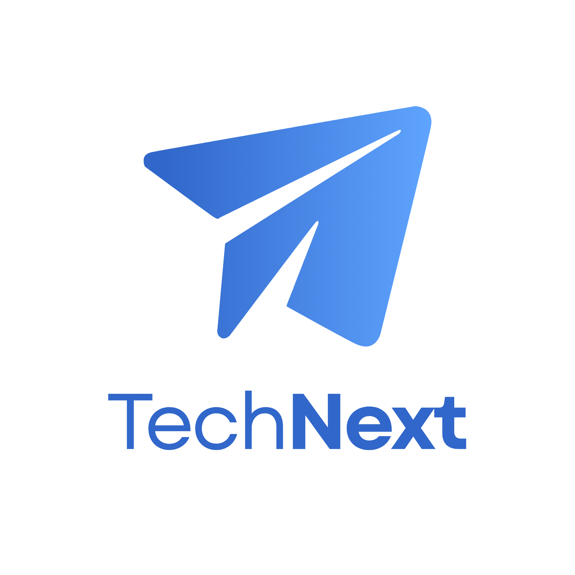 Vertical logo, blue