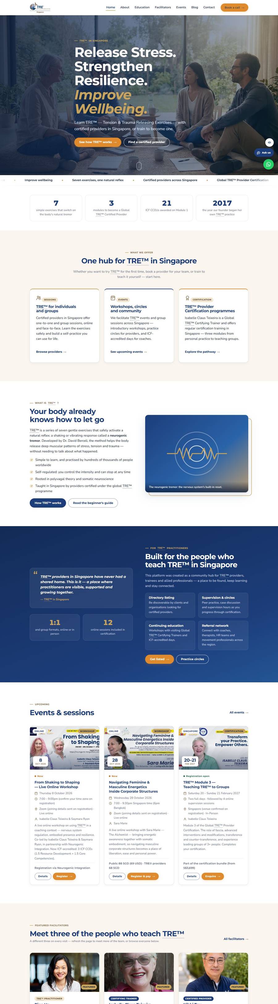 TRE in Singapore: the full page